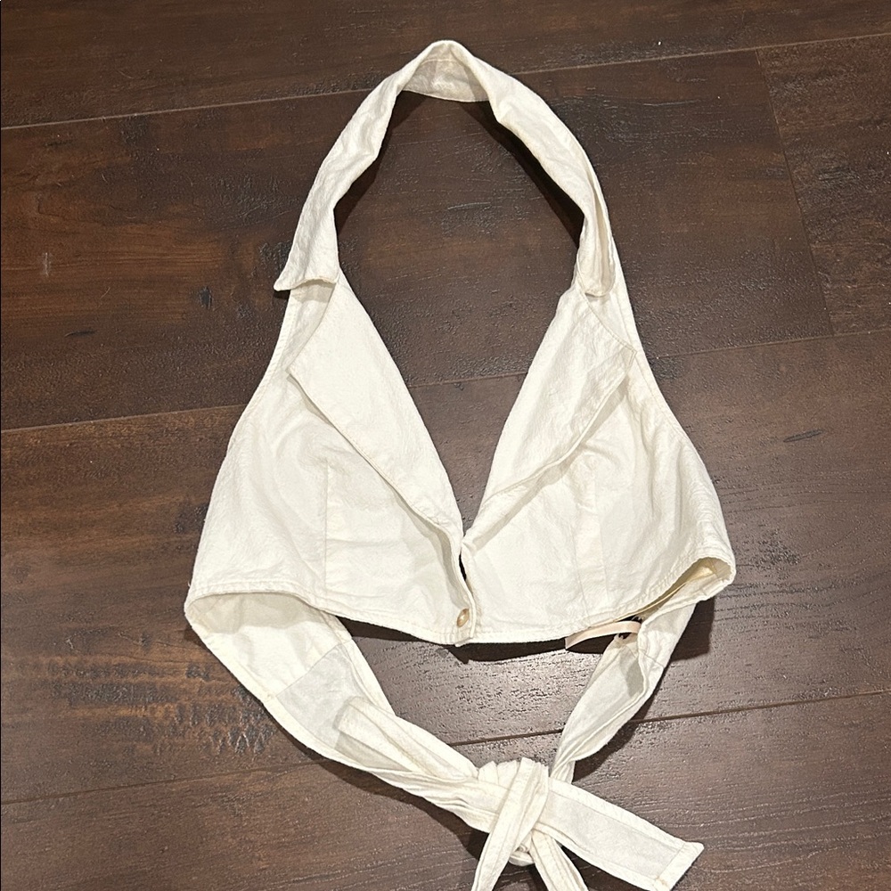 Free people halter top with tie in the back